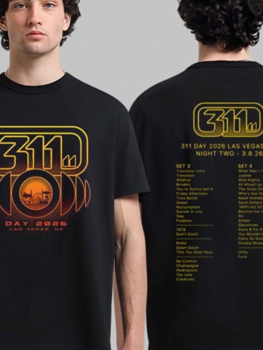 311 Band 311 Day Las Vegas Nevada 2026 Merch Night 2 Set List Tee Dolby Tee
